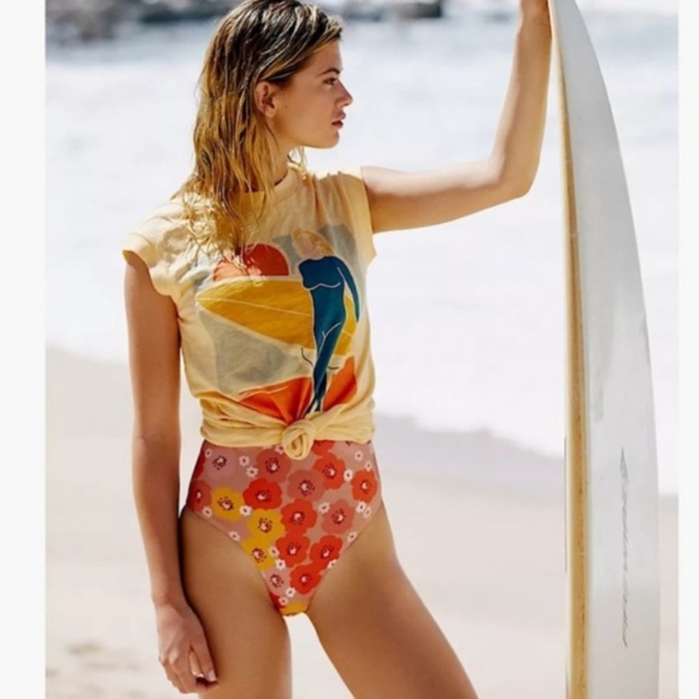 Free People x Girl Dangerous Surfer Girl Moto Tank